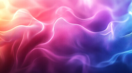 Fototapeta premium An iridescent shimmer overlay effect with a dreamy soft haze and luminous glow, featuring gradient ripples and whimsical shine. Abstract smooth texture for modern backdrop and presentation template