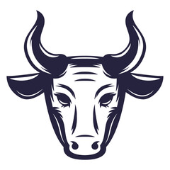 Bull, ox head icon logo