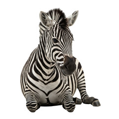 PNG, zebra sit o transparent background, cutout