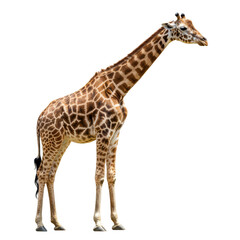 Fototapeta premium PNG, giraffe, tall animal, wildlife, nature, wild, mammal, long neck, spots, savannah, african animal,