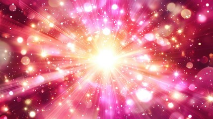 Obraz premium Bright pink gradient with soft radial light in the center for a smooth and elegant design