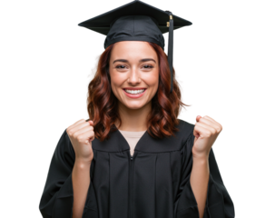 Beautiful smiling woman happy university graduate