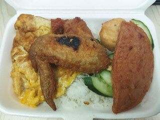 nasi lemak set meal in Singapore