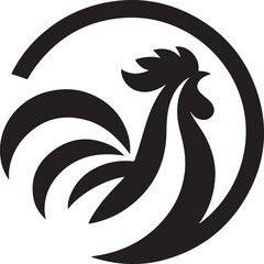 minimalist rooster logo