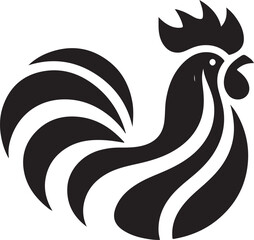 minimalist rooster logo