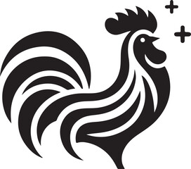 minimalist rooster logo