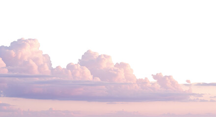 Realistic pink cloud. cutout