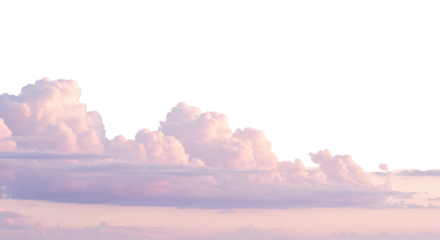 Realistic pink cloud. cutout