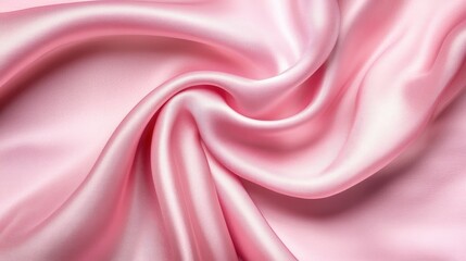 Fototapeta premium Elegant pink silk fabric background with natural folds and soft highlights