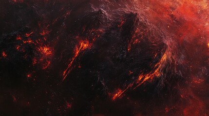 Glowing red embers and sparks floating against a completely dark background, evoking a fiery and dramatic feel