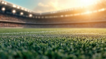 Modern Football Stadium   Artificial Turf   Crowd   Game Day   Sports Event   Close Up