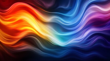 Abstract colorful waves, vibrant energy