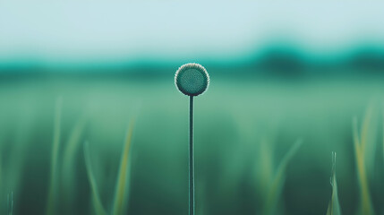 Seed head in field, nature background, calm scene, website banner