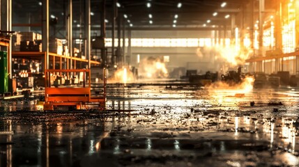 Industrial Warehouse Interior  Manufacturing  Logistics  and Production