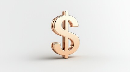 Obraz premium Elegant Golden Dollar Sign 3D Render Finance Currency Wealth Success Money Investmen