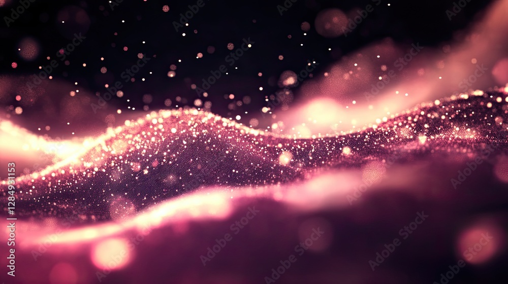 Poster abstract digital wave, futuristic technology background with particle effects.