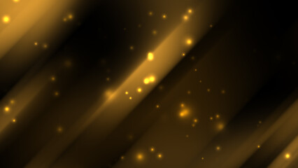 Black background with diagonal lines of gold light and a few bright spots..
