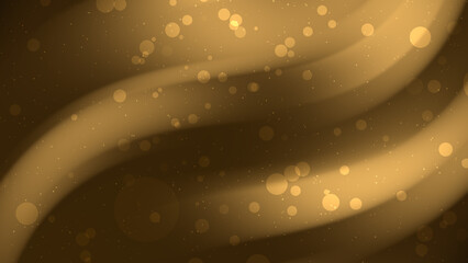 Blurry brown background with gold circles and stars..