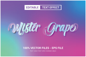 Mister Grape Text Effect | Fully Editable