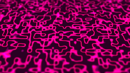 Pink and black abstract background with a swirling pattern..