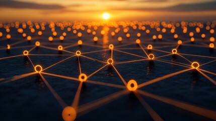 Sunset Network Nodes Global Connection
