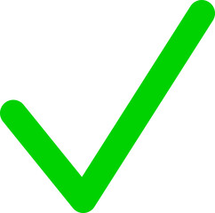 single green check mark 