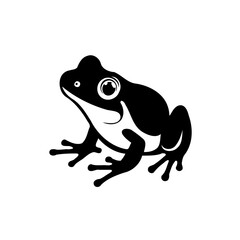 Elegant Frog Silhouette Design Graphic Element