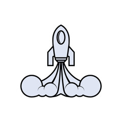 Launch Icon. Rocket  Startup Symbol - Vector, Sign for Design, Presentation, Website or Apps Elements. 