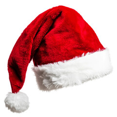 santa claus red hat, isolated on transparent background
