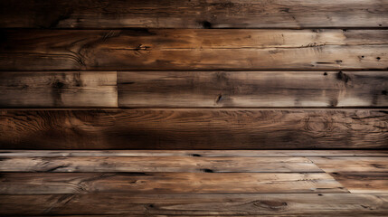 Obraz premium A wooden wall with a few boards missing