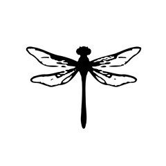 Dragonfly Silhouette Artistic Vector Design