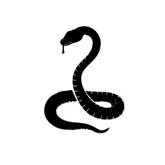 Elegant Snake Silhouette Design Illustration