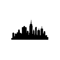 Obraz premium Cityscape Silhouette, Modern Urban Landscape