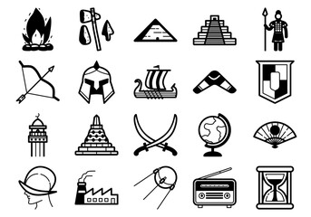 History Icon Set