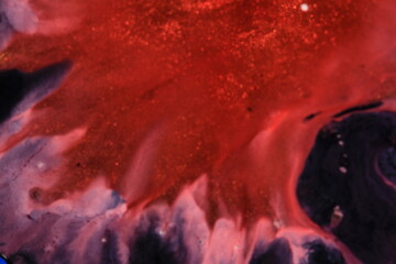Liquid art with Ink, Paint, Mica Powder, Milk and Oils