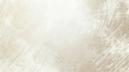 Abstract beige textured background with scratches and faded light.
