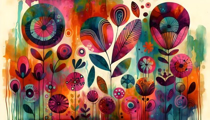 Sinfon&iacute;a Floral en Acuarela 