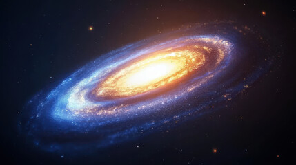 Fototapeta premium stunning galaxy with vibrant colors and swirling stars, evoking wonder