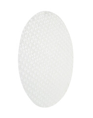 One edible rice paper sheet in air isolated on white