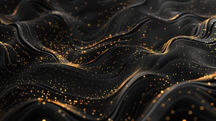 abstract background with golden waves.