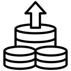 Financial Growth Icon. Money Growth Icon