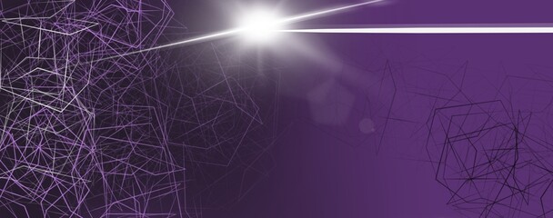 Fondo horizontal en tono violeta con destello de luz