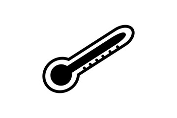 thermometer simple vector style black and white
