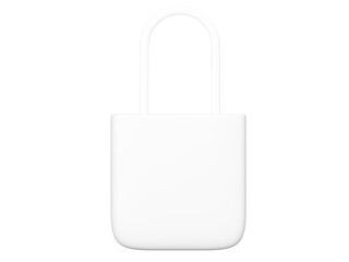 3Dレンダリングのシンプルな白いエコバッグ