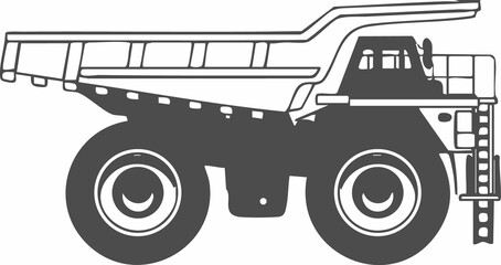 Silhouettes of Construction and Heavy Machinery