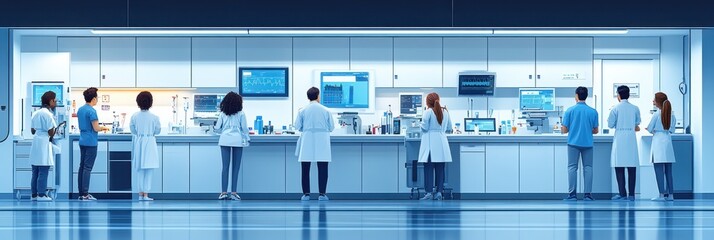 Diverse Group of Medical Professionals: Doctors, Surgeons, Nurses, Therapists in Uniforms with Healthcare Tools