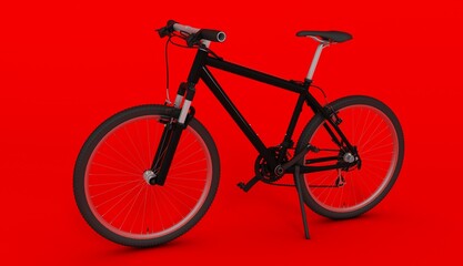 Fototapeta premium Red Road Bike Isolated. Speed Racing Bicycle.