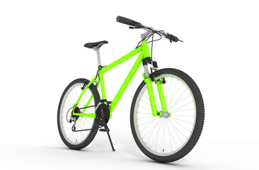 Obraz premium Green Road Bike Isolated. Speed Racing Bicycle.