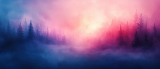 Fototapeta premium Soft Abstract Pastel Landscape Gradient Background Ethereal Dreamy Texture Colorful Pattern