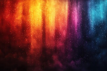 Fototapeta premium Vibrant Rainbow Light Leaks and Flare on Black Background Defocused Abstract Colorful Overlay